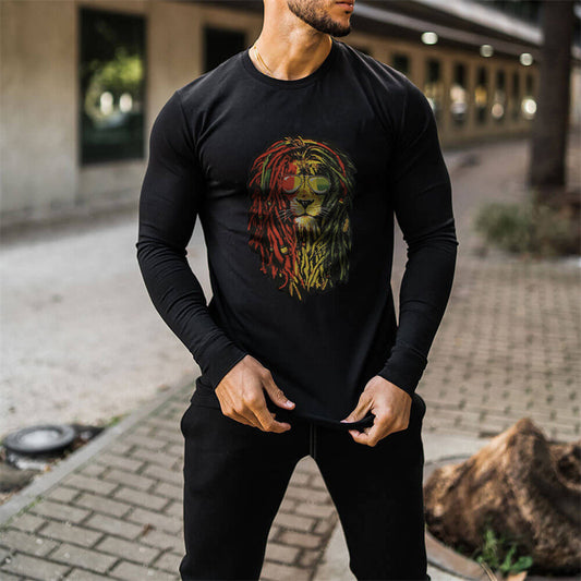 Rasta Lion Men's Crew Neck Shirt
