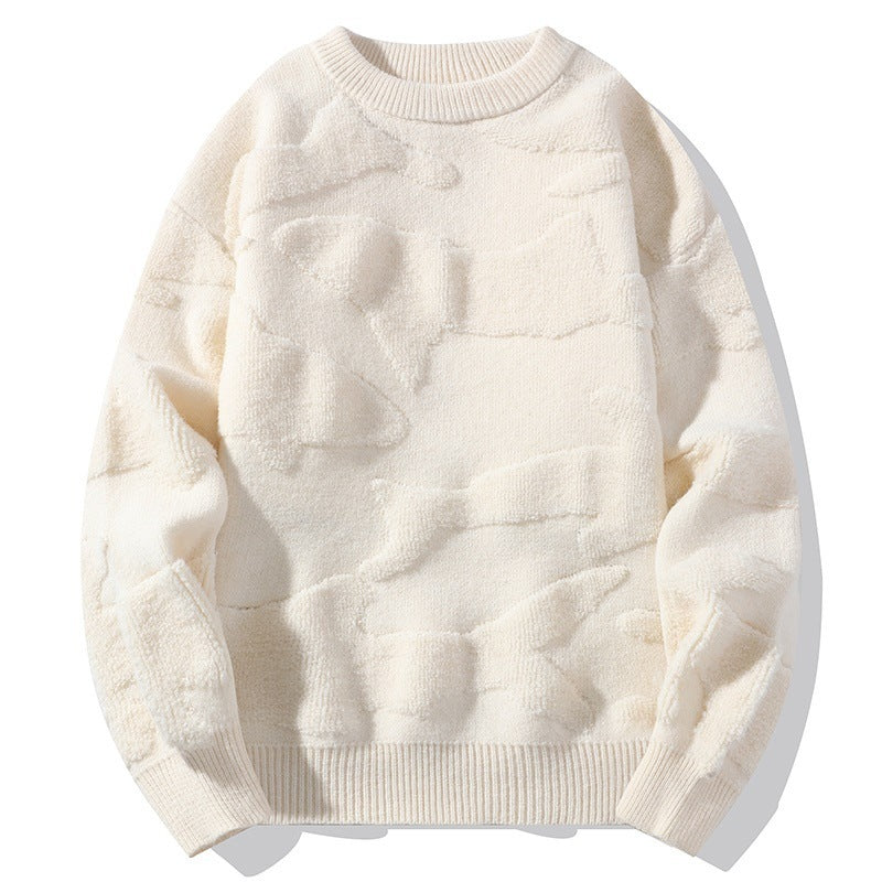 Retro Winter Fleece-lined Thickened Sweater