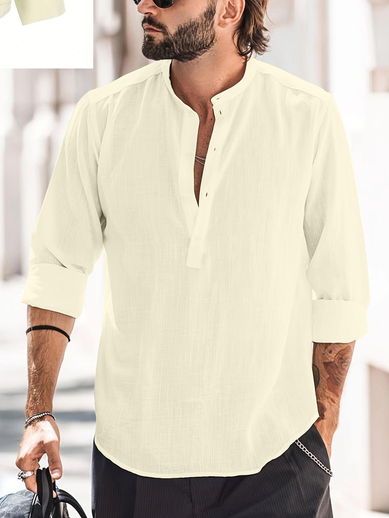 Men's Casual Long-sleeved Shirt