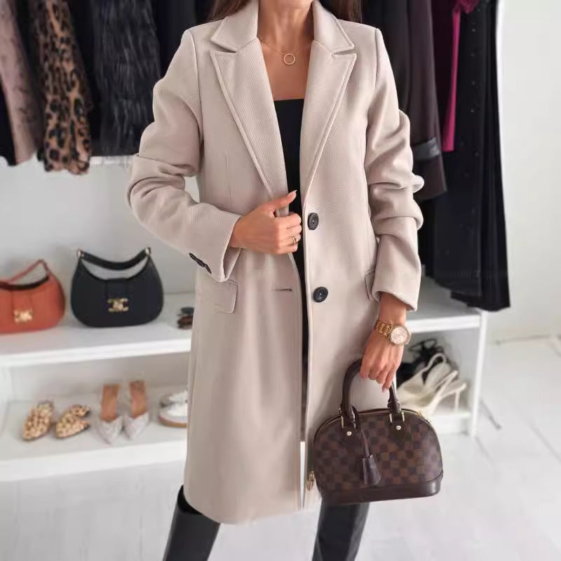 Mid-Length Button Trench Coat