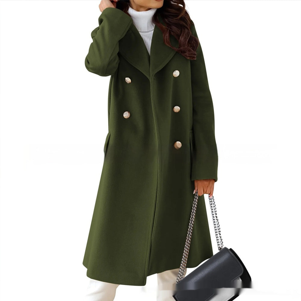 Double Breasted Woolen Coat