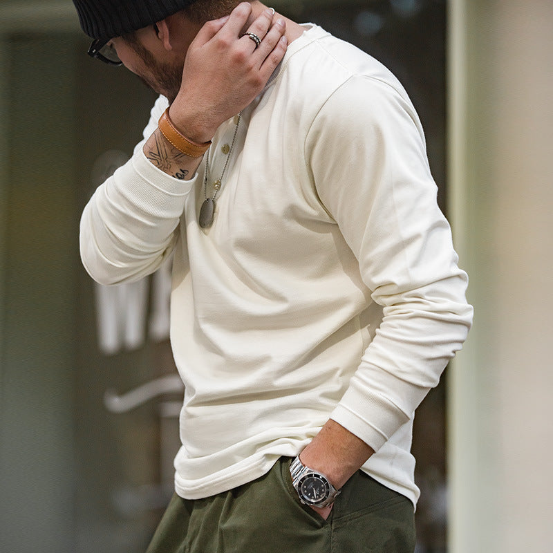 American Retro Heavy Long-sleeved Shirt