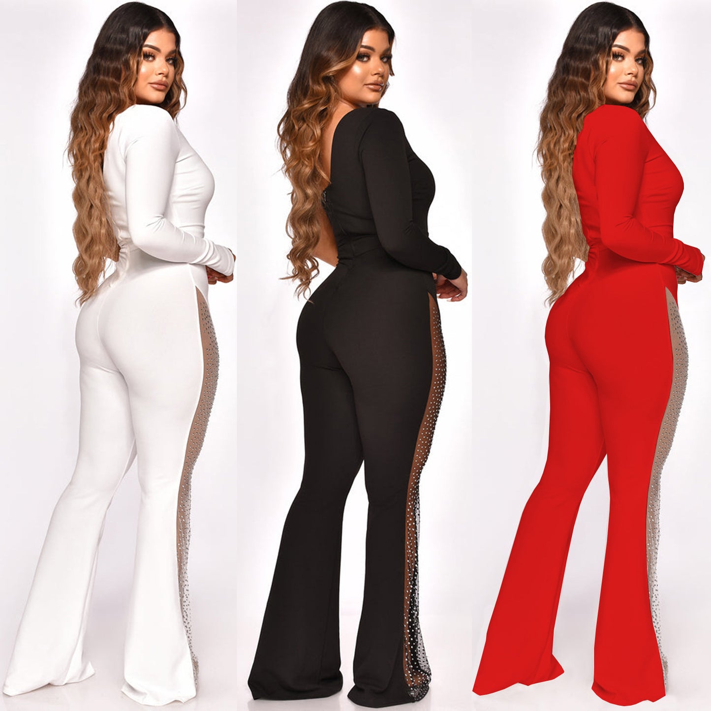Mesh Micro-pull Jumpsuit