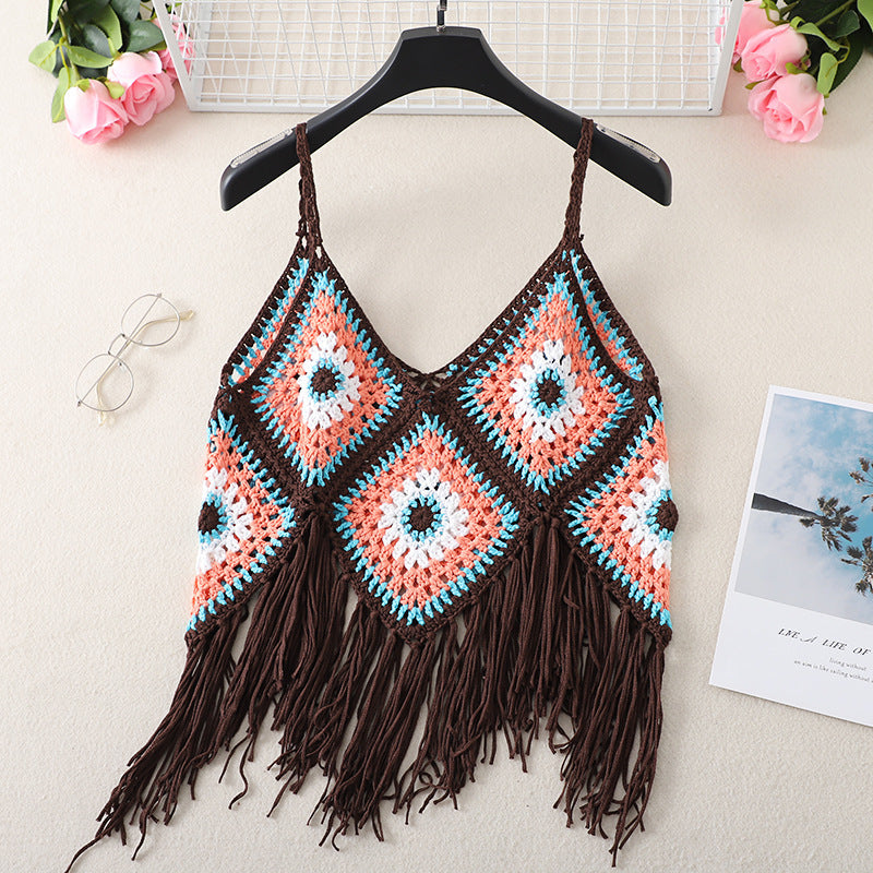 V-neck Fringe Top