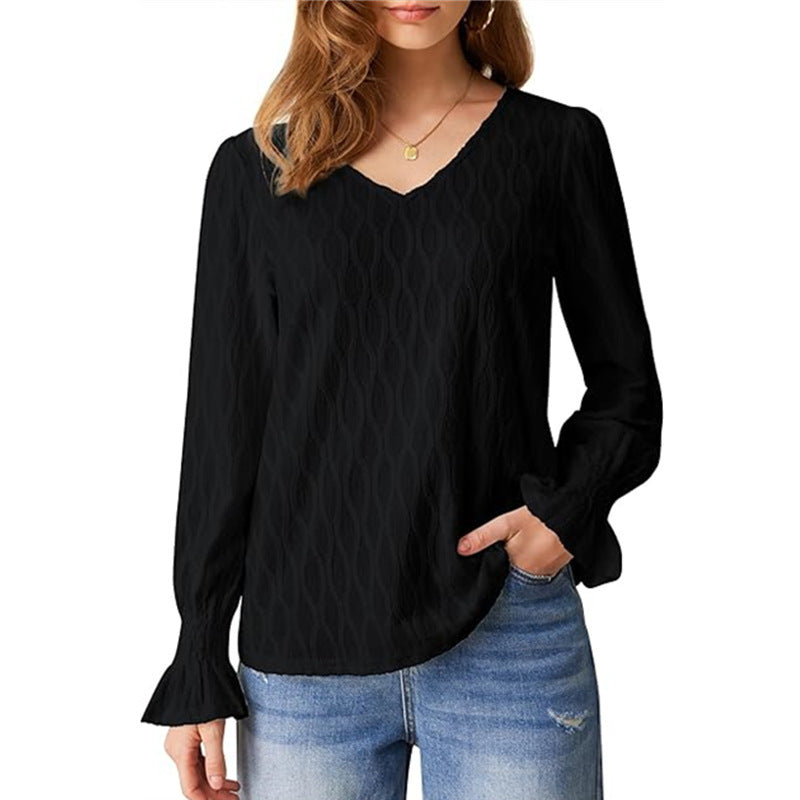 V-neck Long Sleeve Top