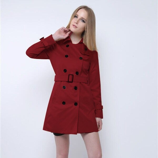 Slim Fit Short Style Trench Coat