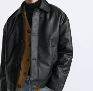 Men's Faux Leather Jacket