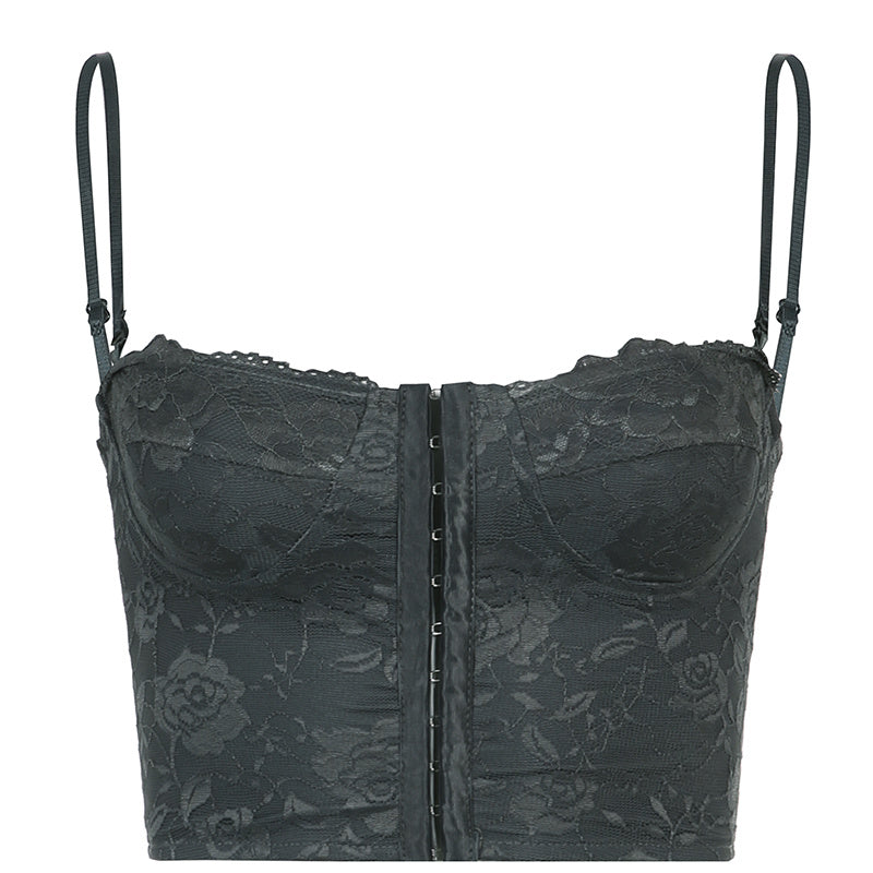 Lace Metal Hook Strap Camisole