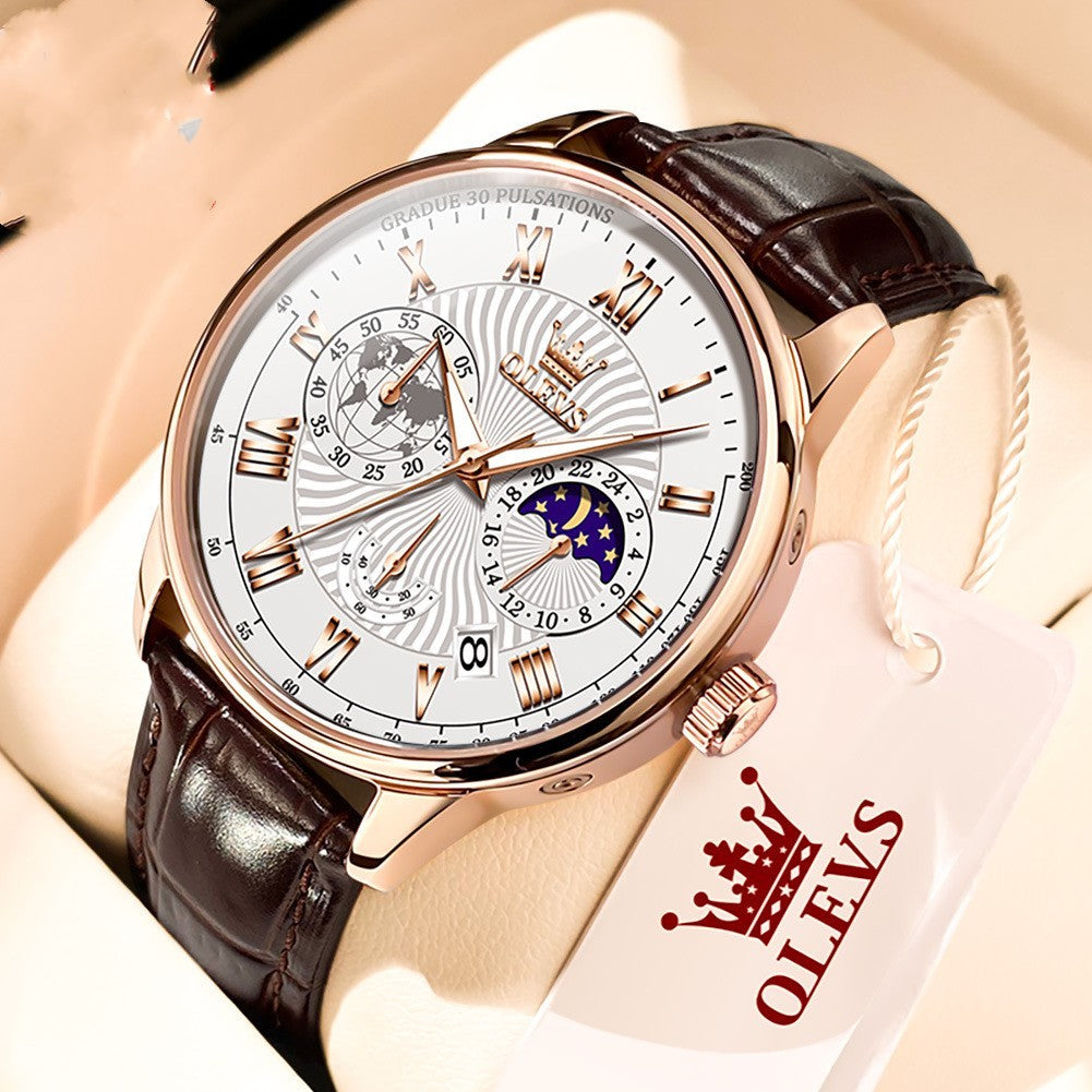 Men's Luminous Multifunctional Business Quartz Watch