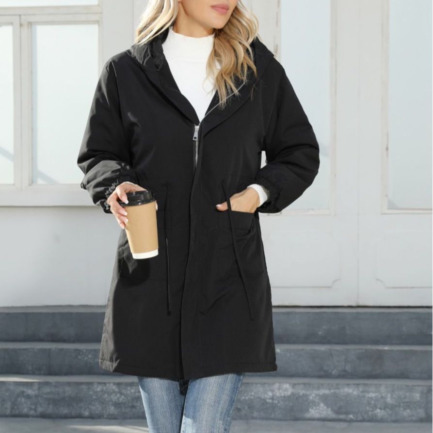 Women's Hooded Trench Coat Gore-Tex Style Jacket