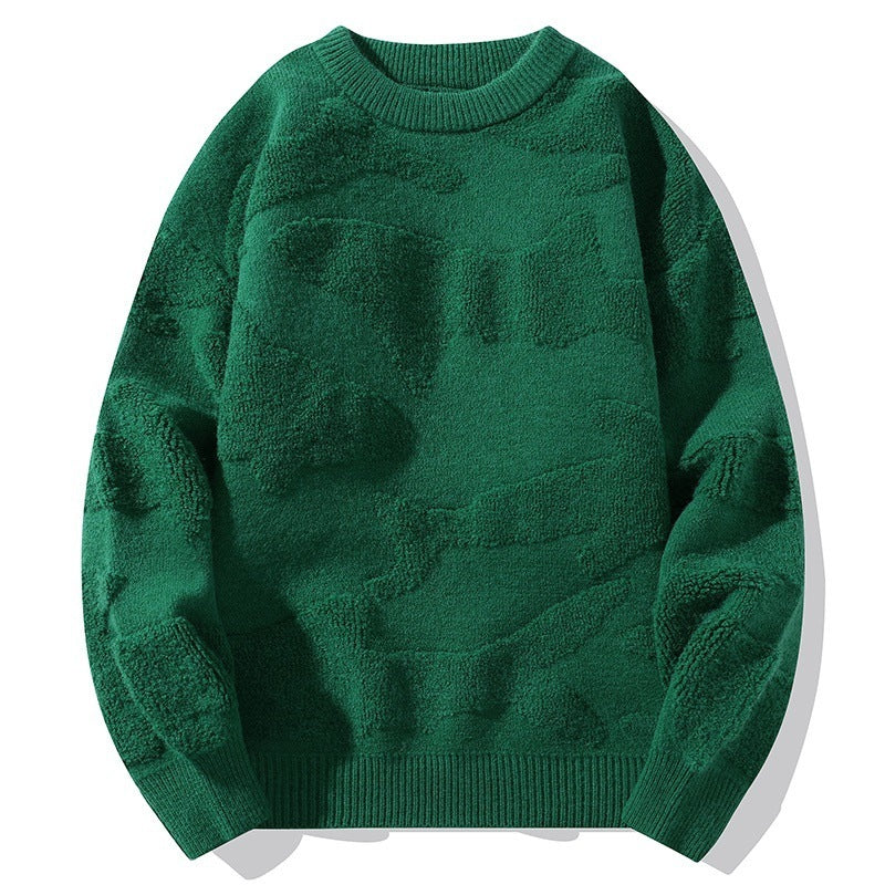 Retro Winter Fleece-lined Thickened Sweater