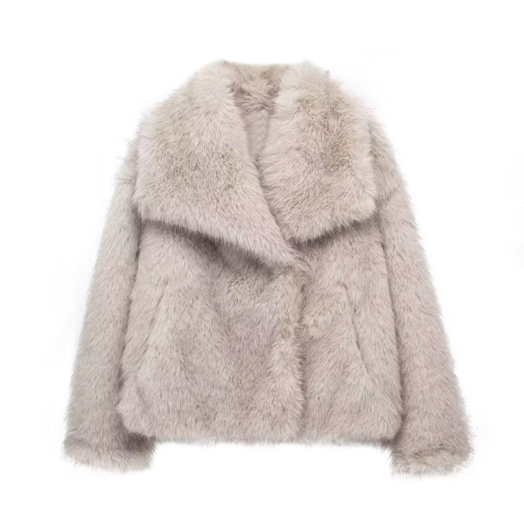 Women's Short Plush Coat