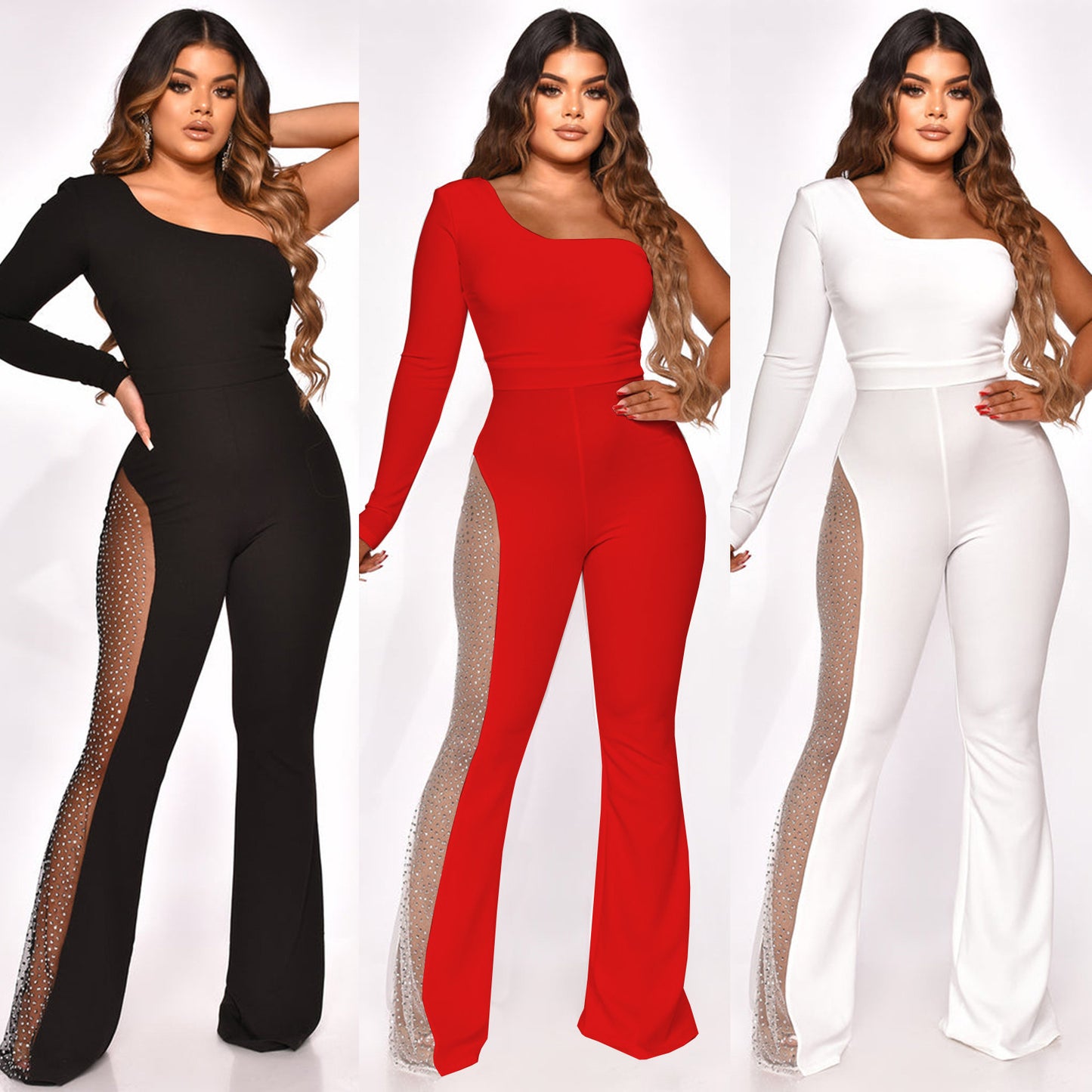 Mesh Micro-pull Jumpsuit