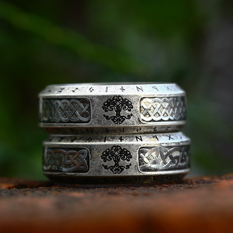 Tree of Life Titanium Steel Ring