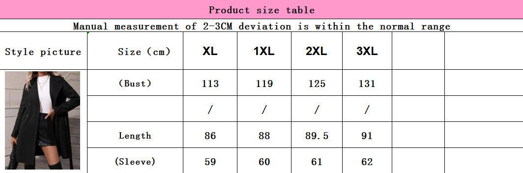 Women's Woolen Mid-Length Coat